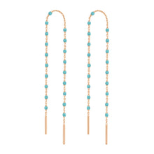 Gigi Clozeau - Boucles d'oreilles turquoise vert Mini Gigi, or rose