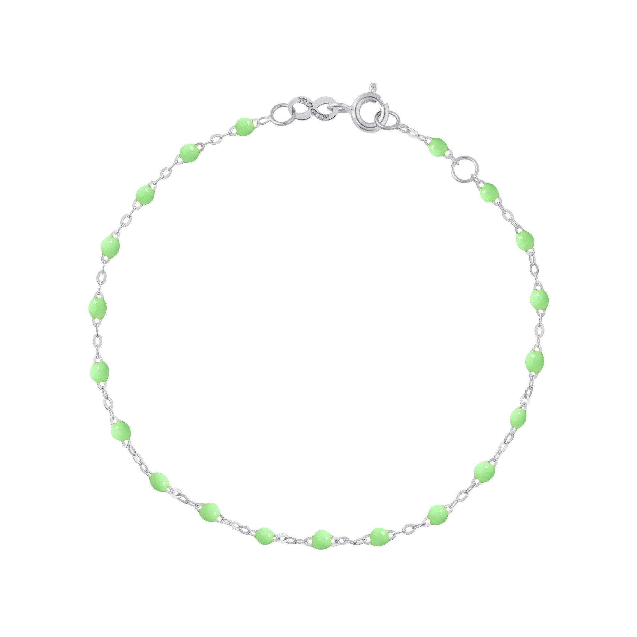 Gigi Clozeau - Bracelet anis Classique Gigi, or blanc, 15 cm