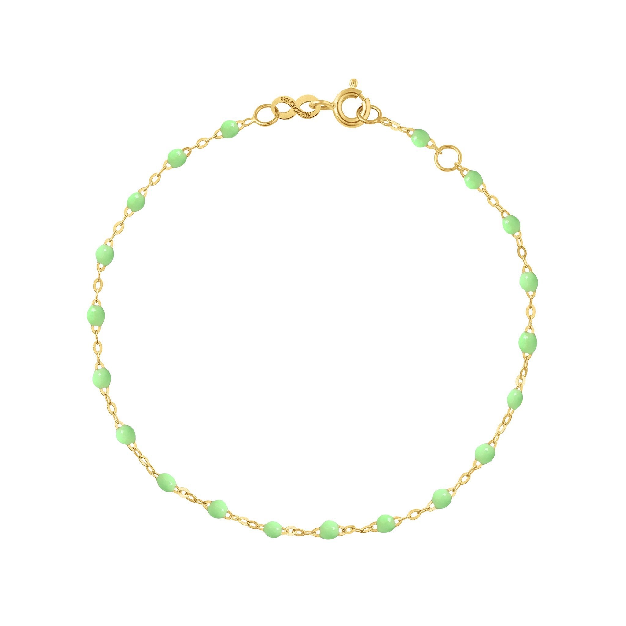 Gigi Clozeau - Bracelet anis Classique Gigi, or blanc, 15 cm