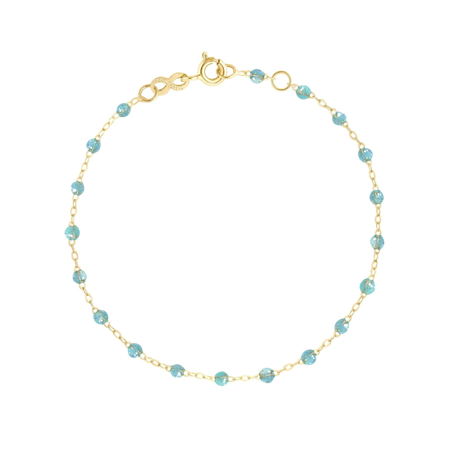 Gigi Clozeau - Bracelet aqua Classique Gigi, or jaune, 19 cm