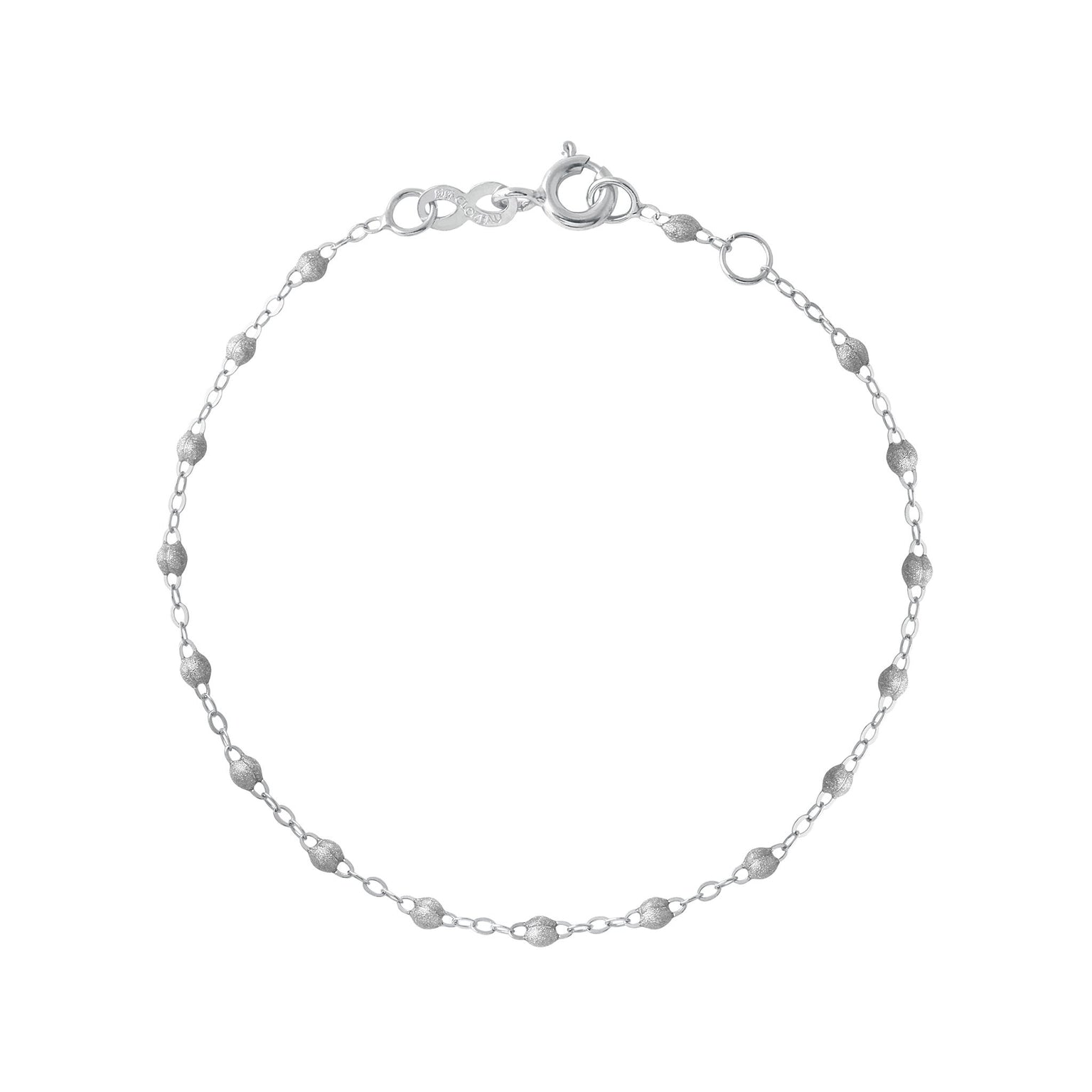 Gigi Clozeau - Bracelet argent Classique Gigi, or blanc, 15 cm