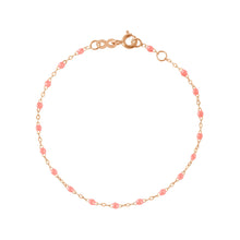 Gigi Clozeau - Bracelet bébé fuchsia Classique Gigi, or rose, 13 cm