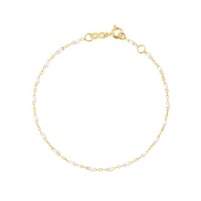 Gigi Clozeau - Bracelet blanc Classique Gigi, or jaune, 17 cm