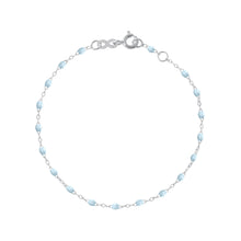 Gigi Clozeau - Bracelet bleu layette Classique Gigi, or blanc, 15 cm