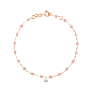 Gigi Clozeau - Bracelet blush Gigi Suprême, or rose, 1 diamant, 17 cm