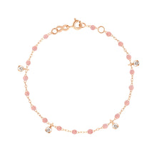 Gigi Clozeau - Bracelet blush Gigi Suprême, or rose, 4 diamants, 17 cm