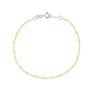 Gigi Clozeau - Bracelet citron Classique Gigi, or blanc, 15 cm