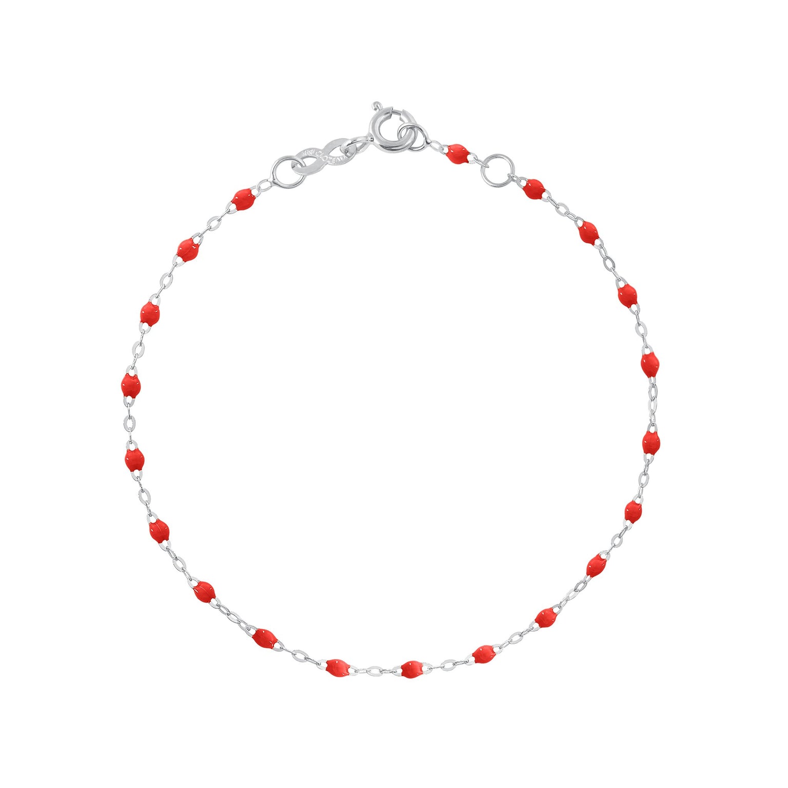 Gigi Clozeau - Bracelet coquelicot Classique Gigi, or blanc, 17 cm
