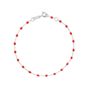 Gigi Clozeau - Bracelet coquelicot Classique Gigi, or blanc, 15 cm