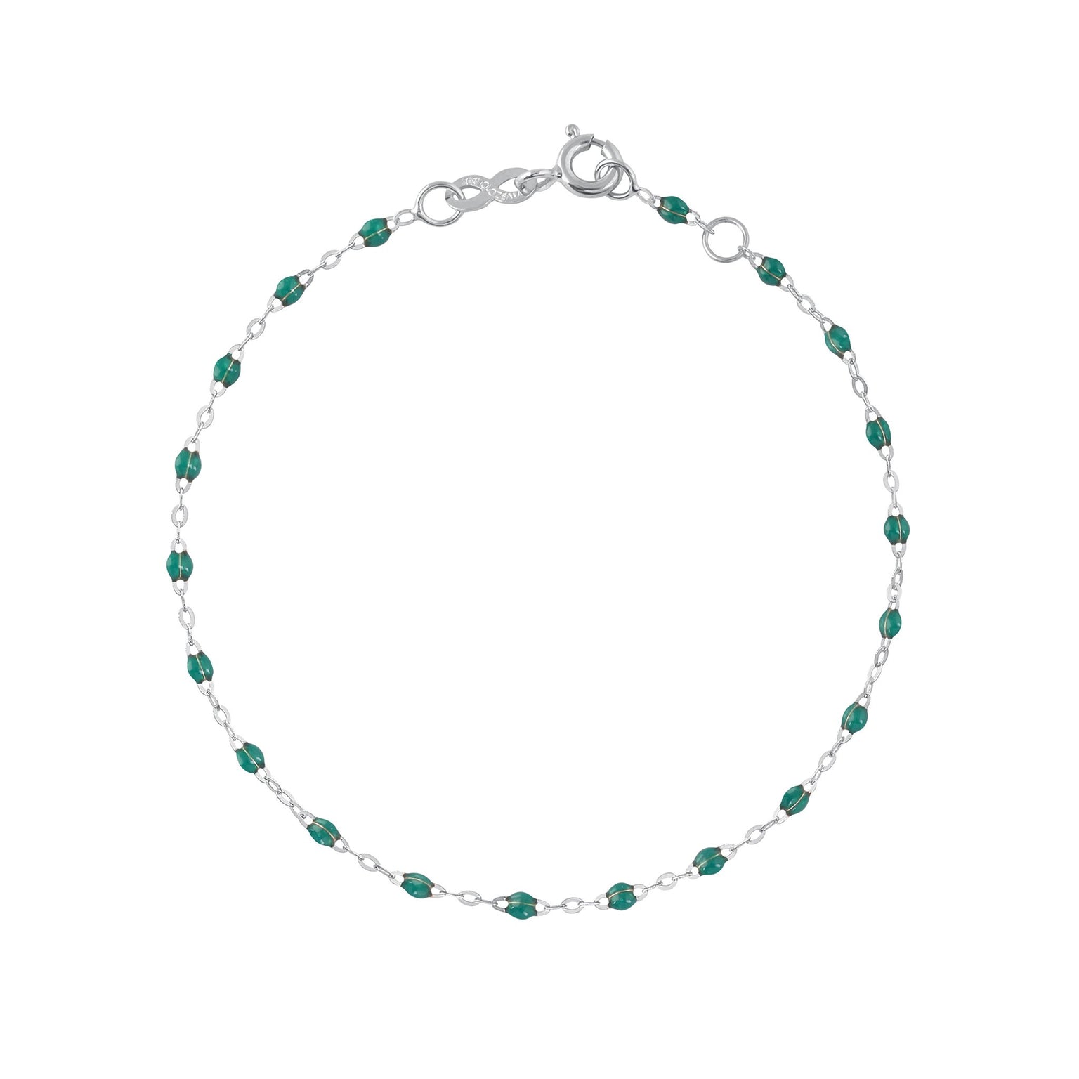 Gigi Clozeau - Bracelet émeraude Classique Gigi, or blanc, 17 cm