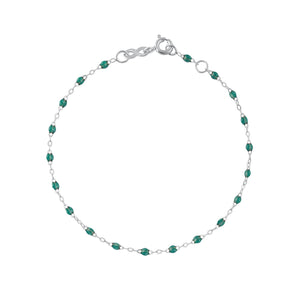 Gigi Clozeau - Bracelet émeraude Classique Gigi, or blanc, 19 cm