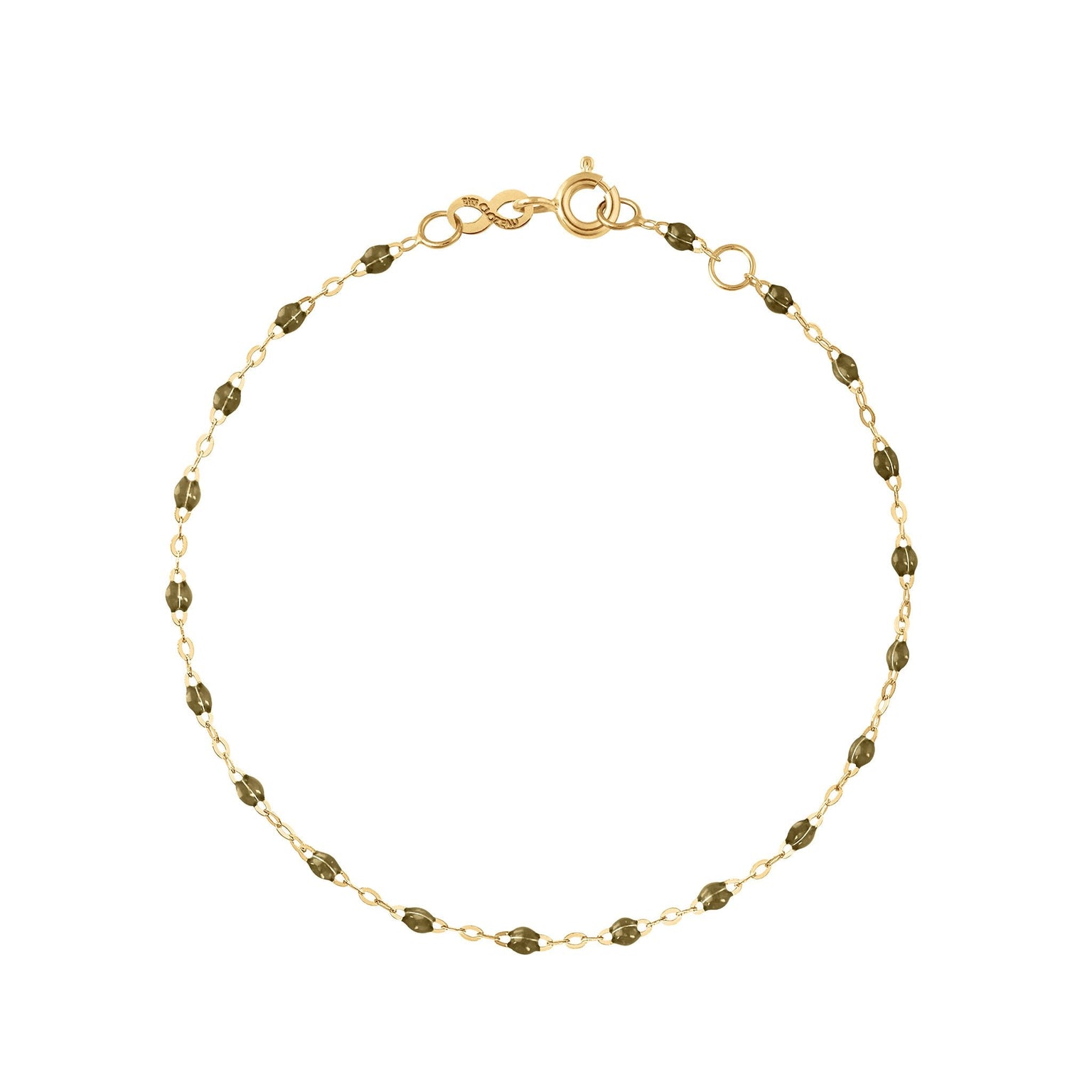 Gigi Clozeau - Bracelet kaki Classique Gigi, or jaune, 19 cm