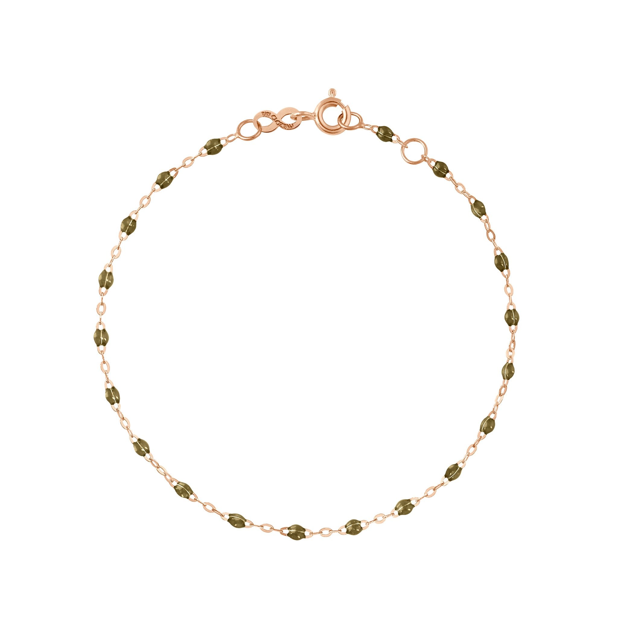 Gigi Clozeau - Bracelet kaki Classique Gigi, or rose, 17 cm