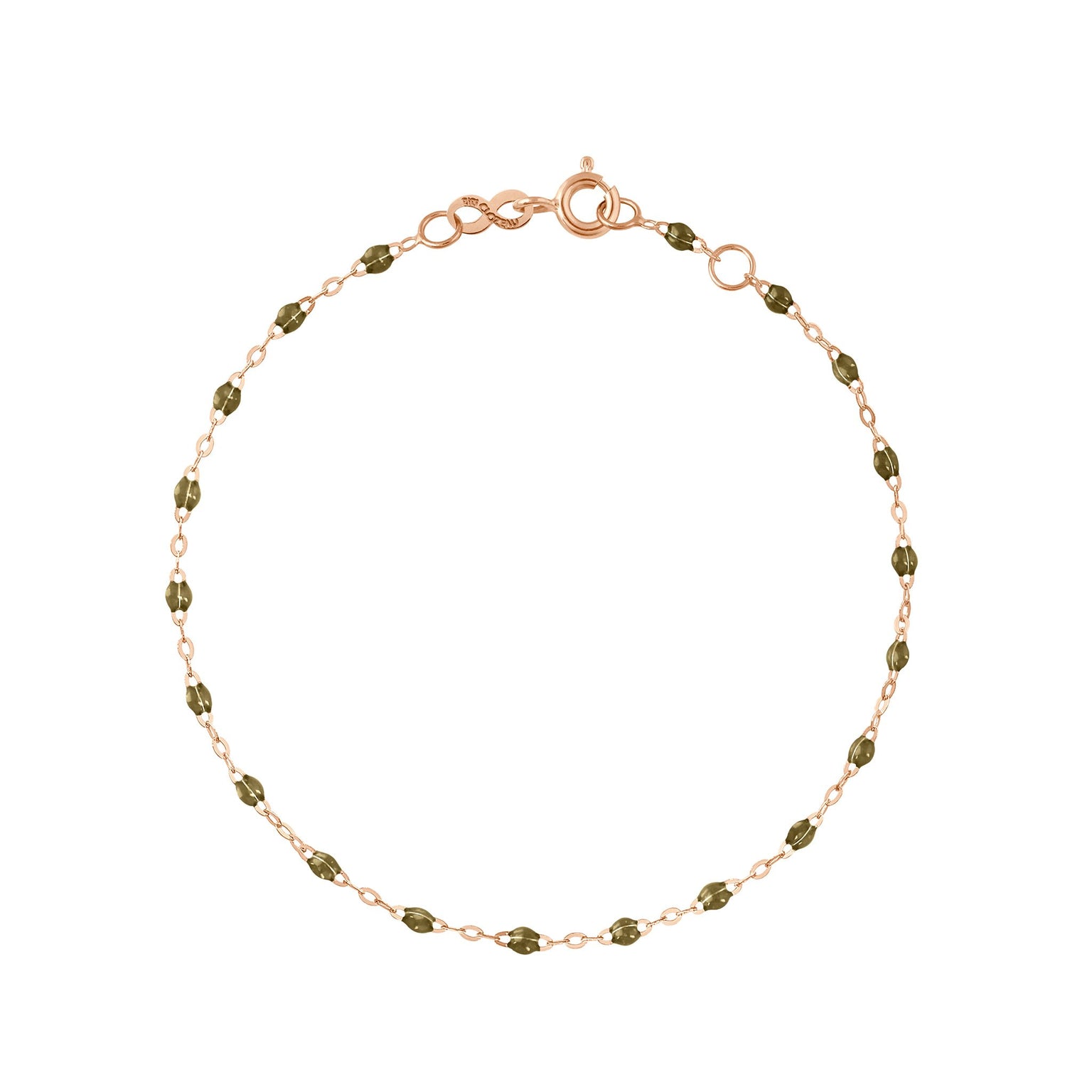 Gigi Clozeau - Bracelet kaki Classique Gigi, or rose, 17 cm