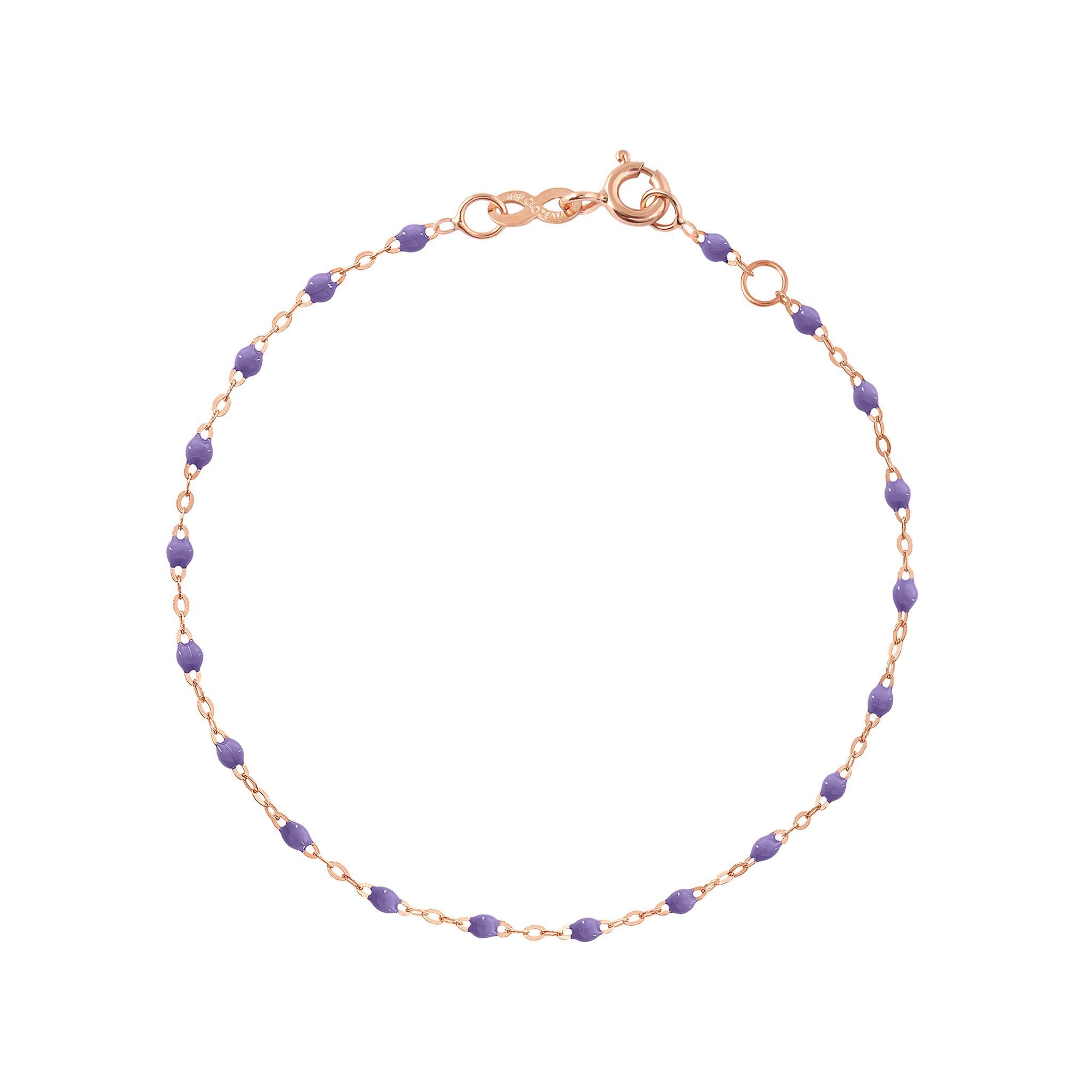 Gigi Clozeau - Bracelet mauve Classique Gigi, or rose, 15 cm