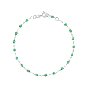 Gigi Clozeau - Bracelet menthe Classique Gigi, or blanc, 19 cm