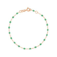 Gigi Clozeau - Bracelet menthe Classique Gigi, or rose, 19 cm