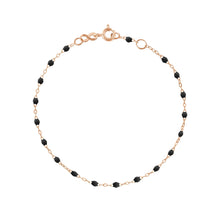 Gigi Clozeau - Bracelet noir Classique Gigi, or rose, 15 cm