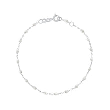 Gigi Clozeau - Bracelet opale Classique Gigi, or blanc, 15 cm