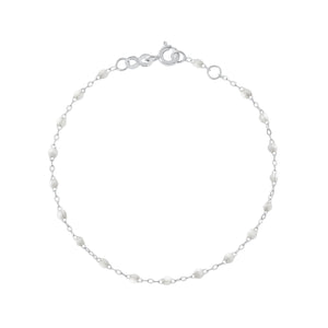 Gigi Clozeau - Bracelet opale Classique Gigi, or blanc, 15 cm