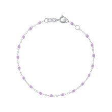 Gigi Clozeau - Bracelet parme Classique Gigi, or blanc, 15 cm