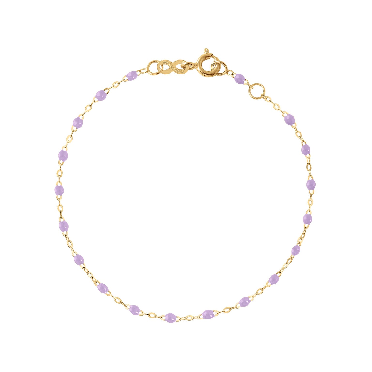 Gigi Clozeau - Bracelet parme Classique Gigi, or jaune, 17 cm