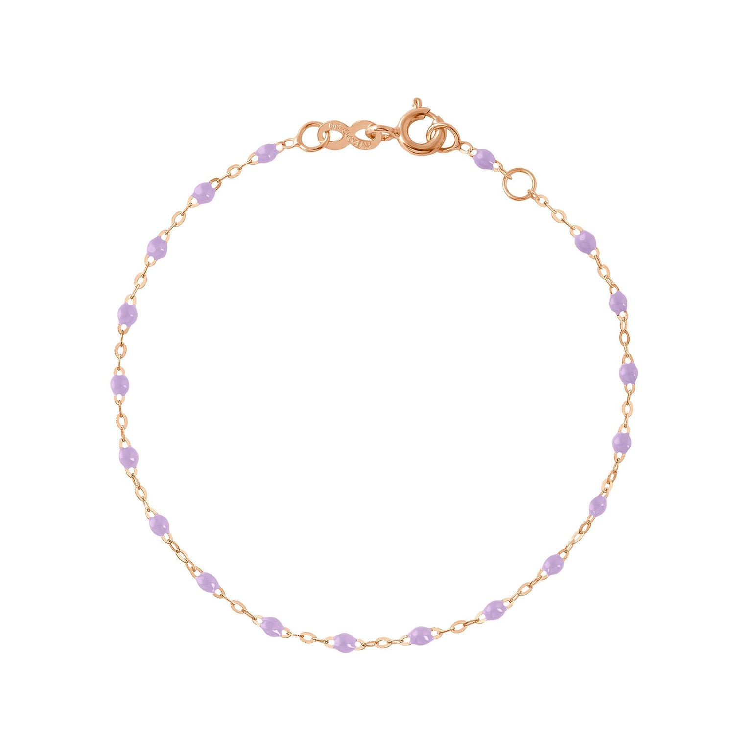 Gigi Clozeau - Bracelet parme Classique Gigi, or rose, 17 cm