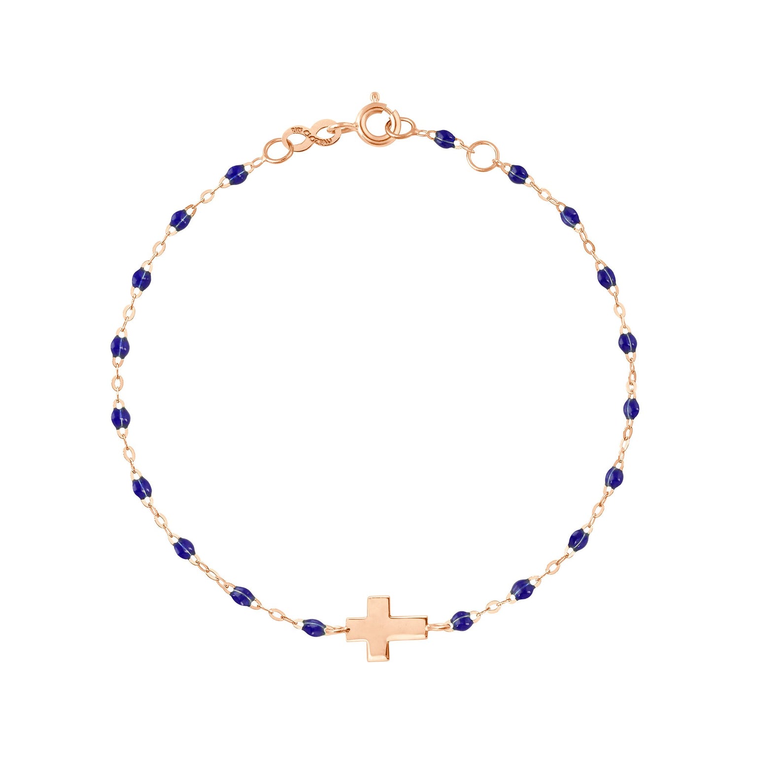 Gigi Clozeau - Bracelet prusse Croix, or rose, 17cm