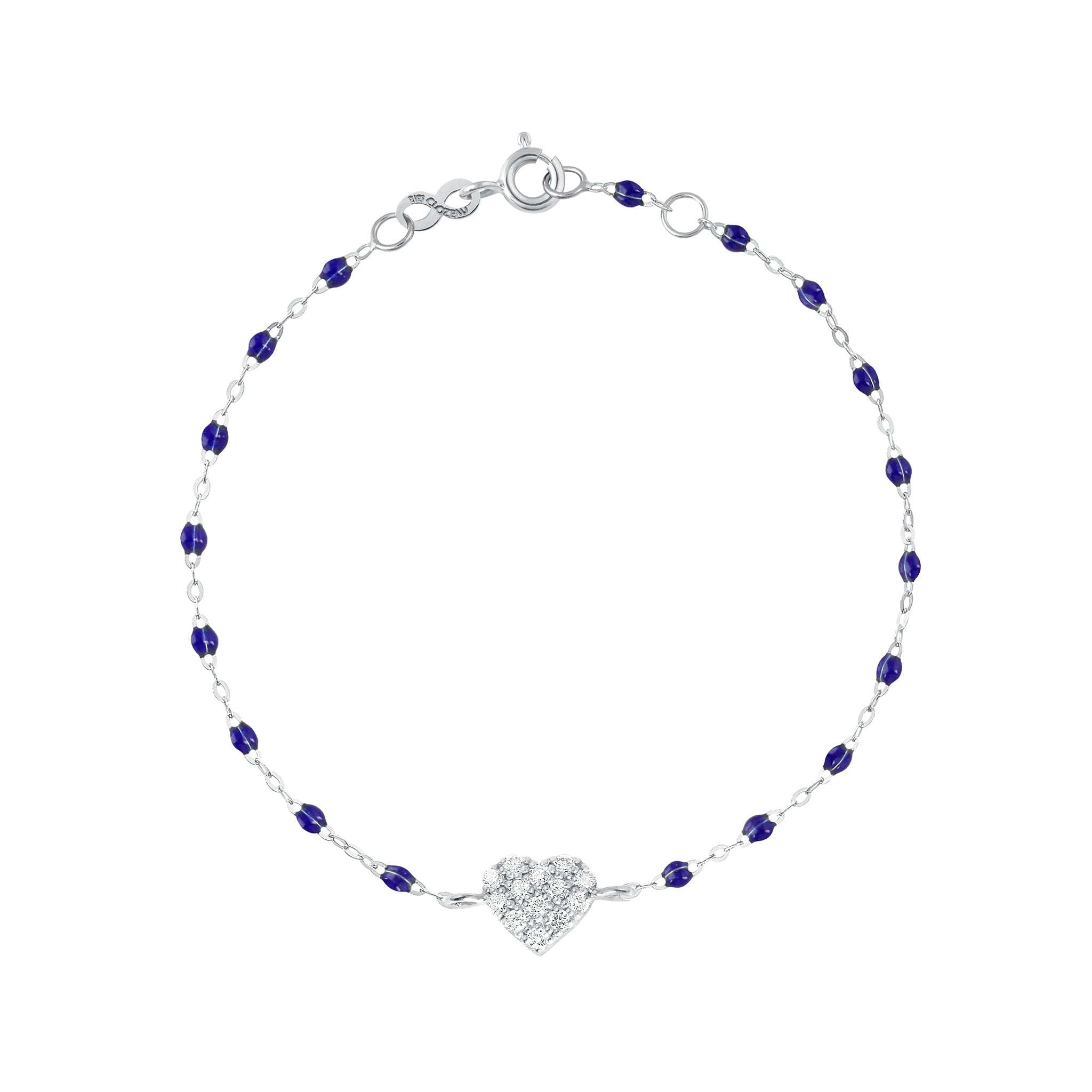 Gigi Clozeau - Bracelet prusse In Love, diamants, or blanc, 17 cm
