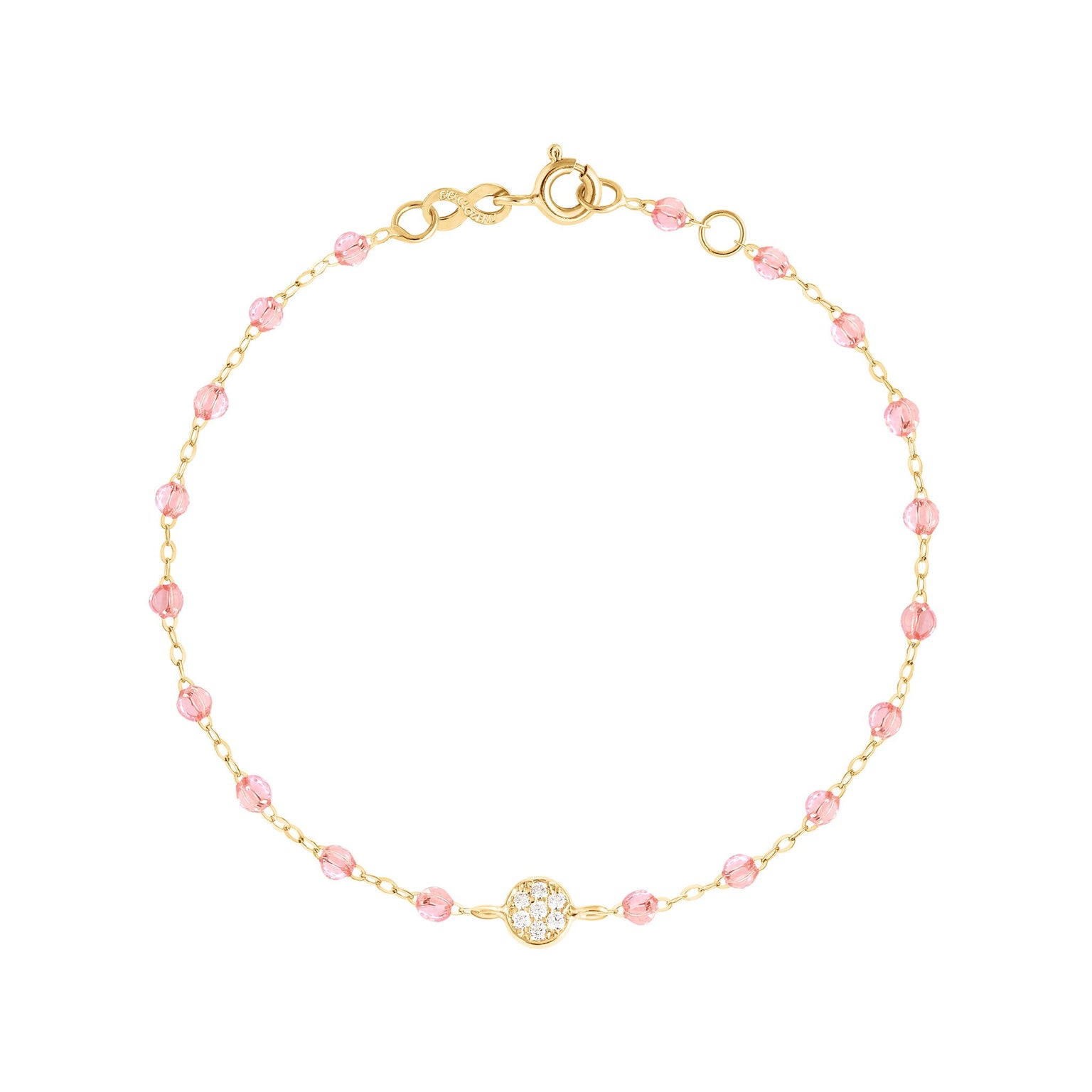 Gigi Clozeau - Bracelet rosée Puce diamants, or jaune, 17 cm