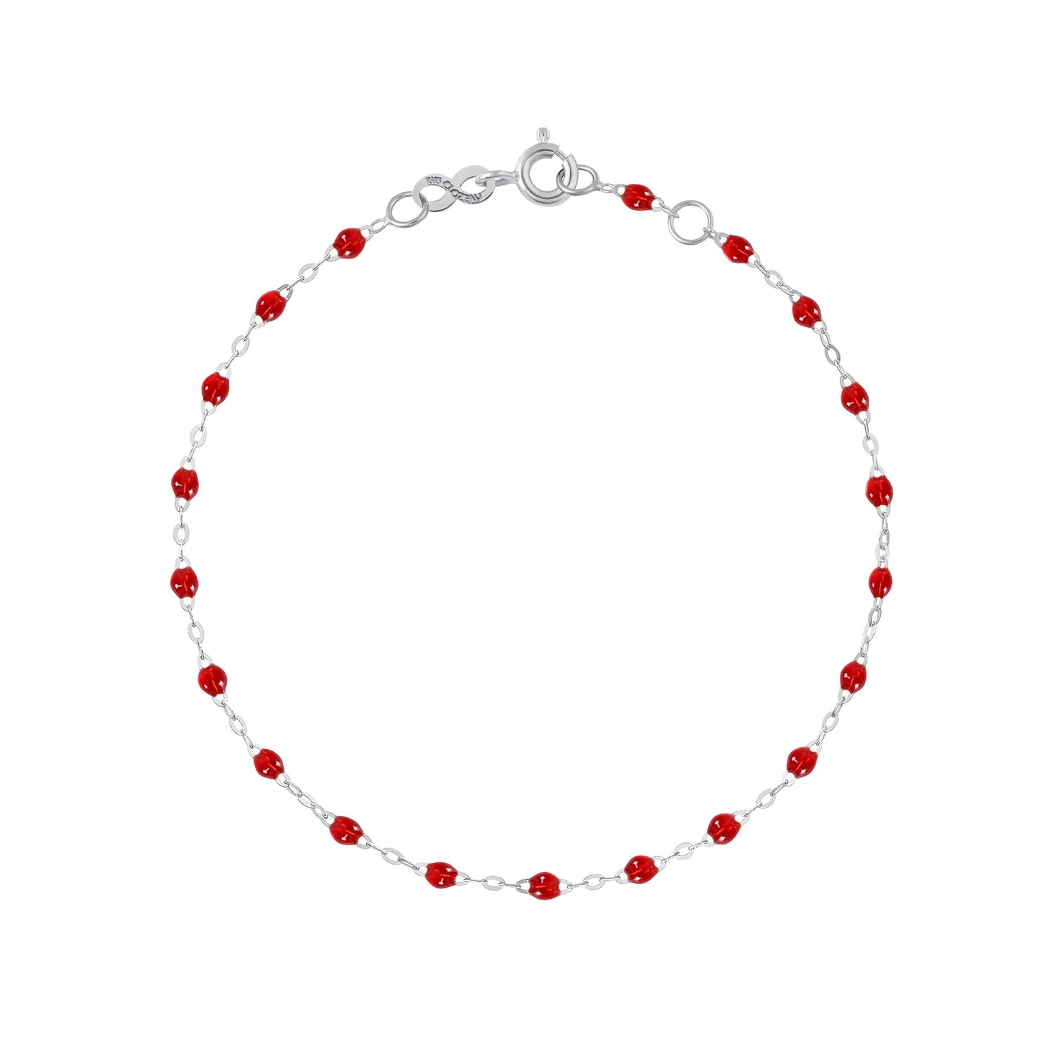 Gigi Clozeau - Bracelet rubis Classique Gigi, or blanc, 15 cm