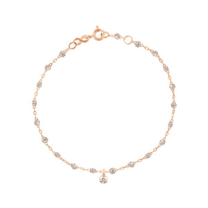 Gigi Clozeau - Bracelet sparkle Gigi Suprême, or rose, 1 diamant, 17 cm