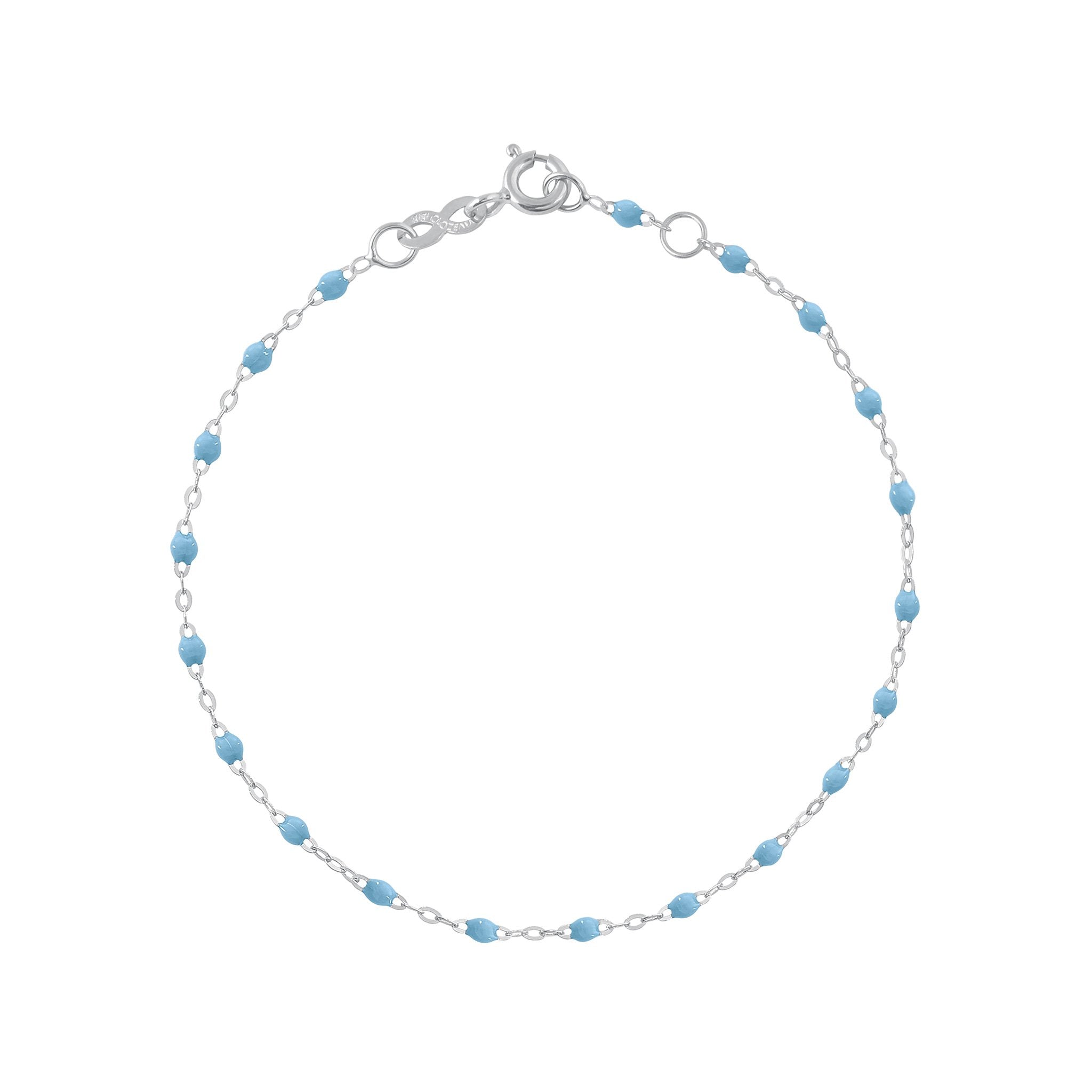 Gigi Clozeau - Bracelet turquoise Classique Gigi, or blanc, 19 cm
