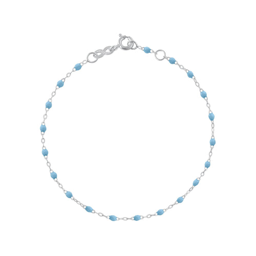 Gigi Clozeau - Bracelet turquoise Classique Gigi, or blanc, 19 cm