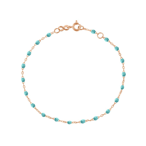 Gigi Clozeau - Bracelet turquoise vert Classique Gigi, or rose, 15 cm