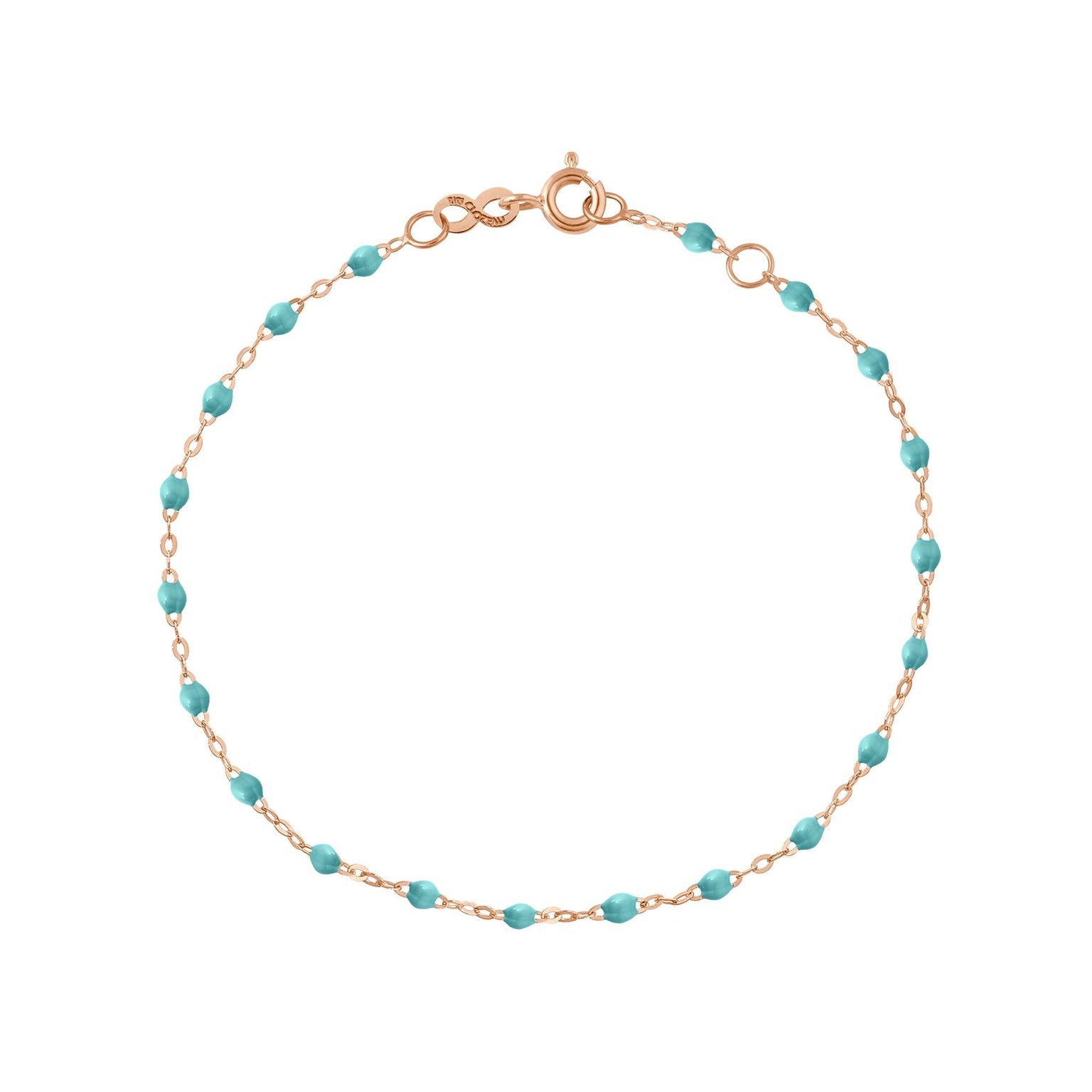 Gigi Clozeau - Bracelet turquoise vert Classique Gigi, or rose, 15 cm