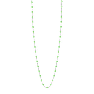 Gigi Clozeau - Collier anis Classique Gigi, or blanc, 60 cm