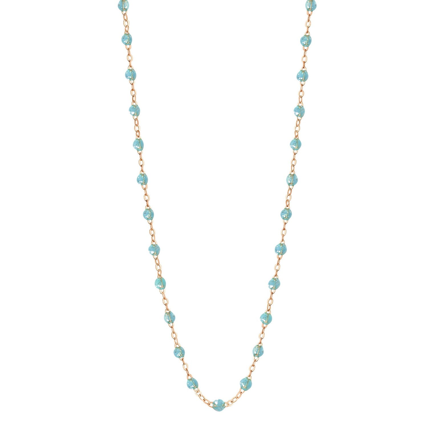 Gigi Clozeau - Collier aqua Classique Gigi, or rose, 45 cm