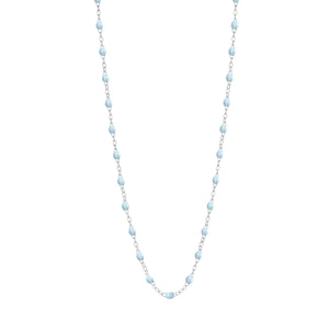 Gigi Clozeau - Collier bleu layette Classique Gigi, or blanc, 45 cm