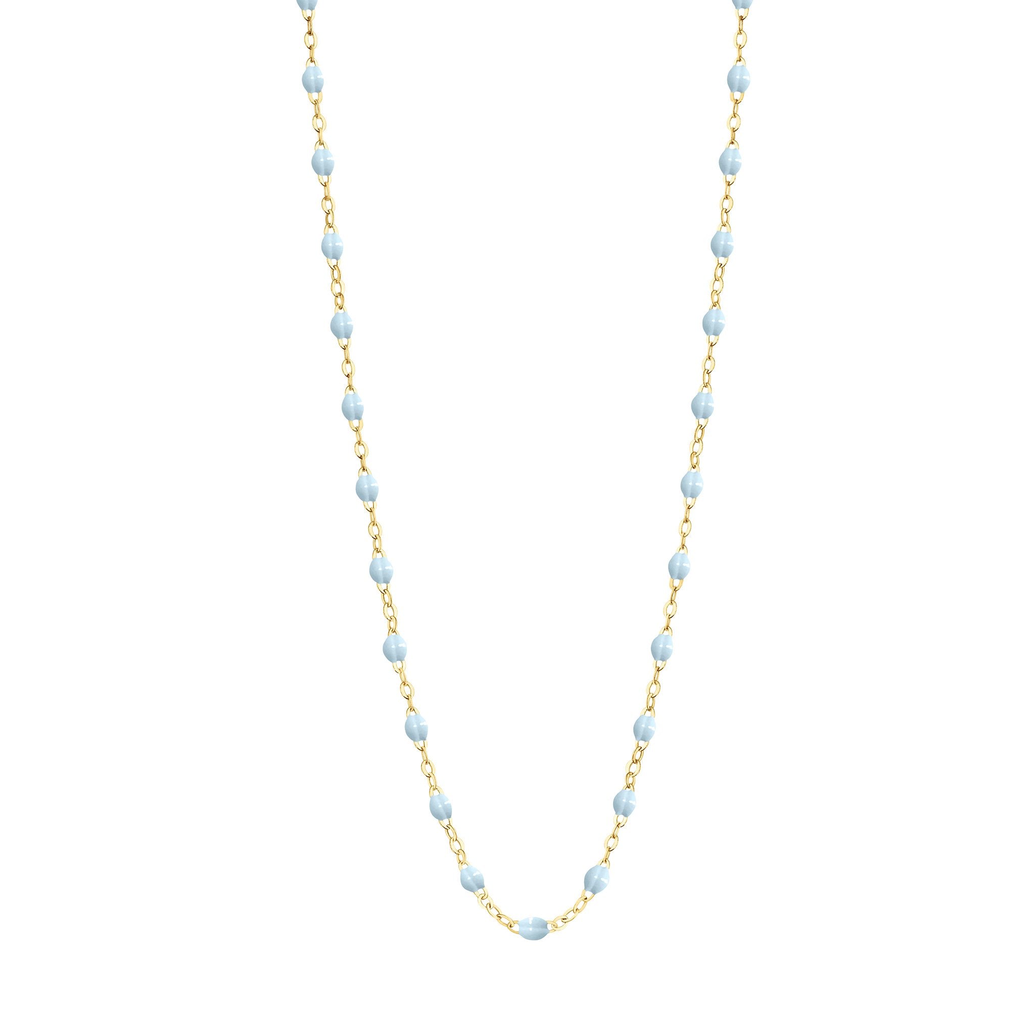 Gigi Clozeau - Collier bleu layette Classique Gigi, or jaune, 45 cm