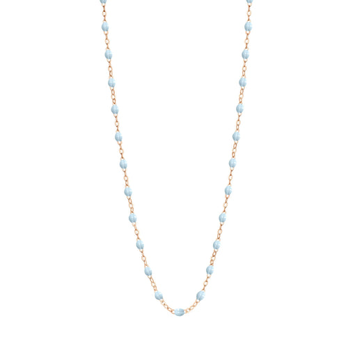 Gigi Clozeau - Collier bleu layette Classique Gigi, or rose, 42 cm