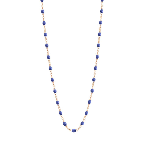 Gigi Clozeau - Collier bleuet Classique Gigi, or rose, 42 cm