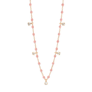 Gigi Clozeau - Collier blush Gigi Suprême, or rose, 5 diamants, 45 cm