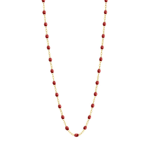 Gigi Clozeau - Collier bordeaux Classique Gigi, or jaune, 42 cm