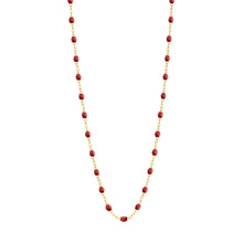 Gigi Clozeau - Collier bordeaux Classique Gigi, or jaune, 45 cm