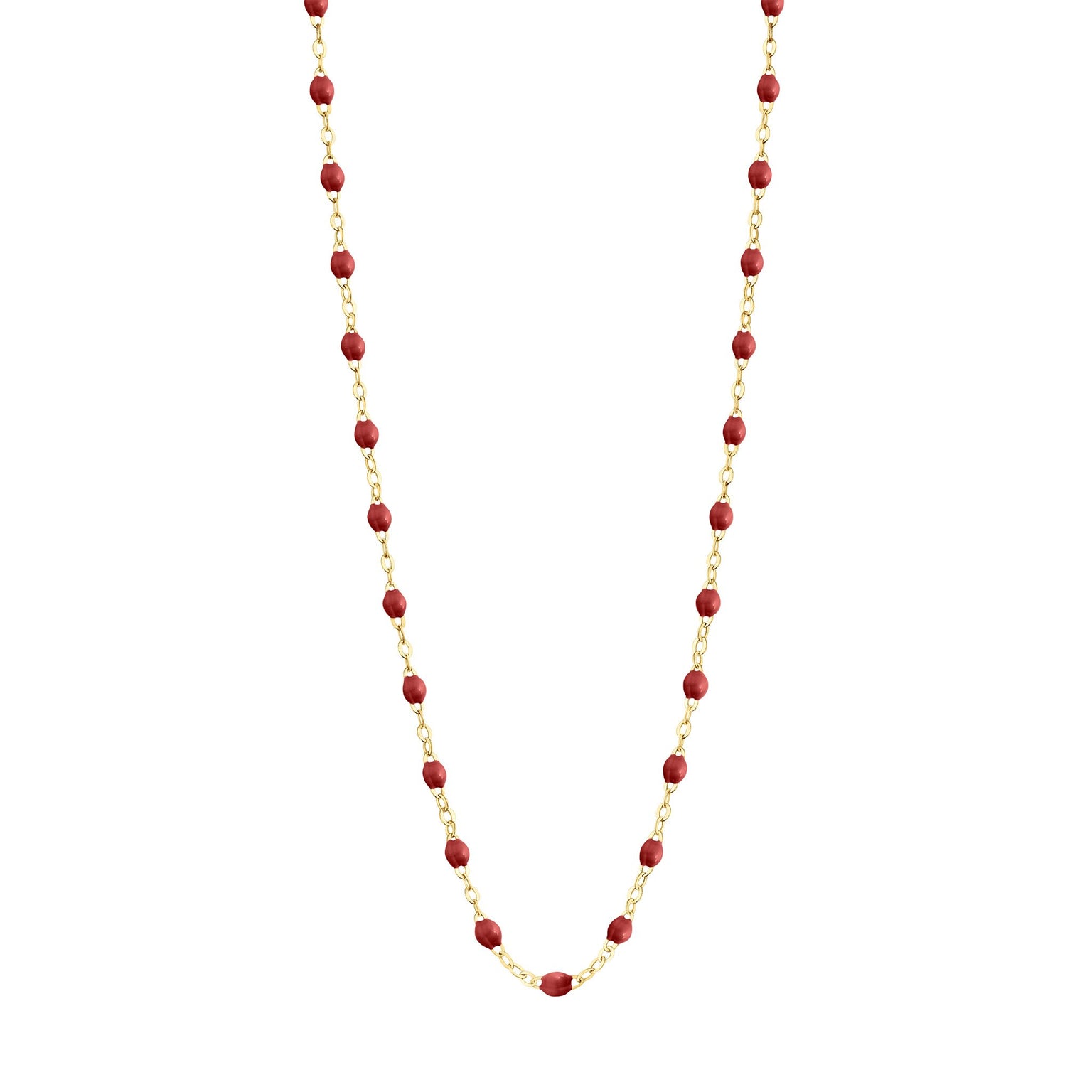 Gigi Clozeau - Collier bordeaux Classique Gigi, or jaune, 45 cm