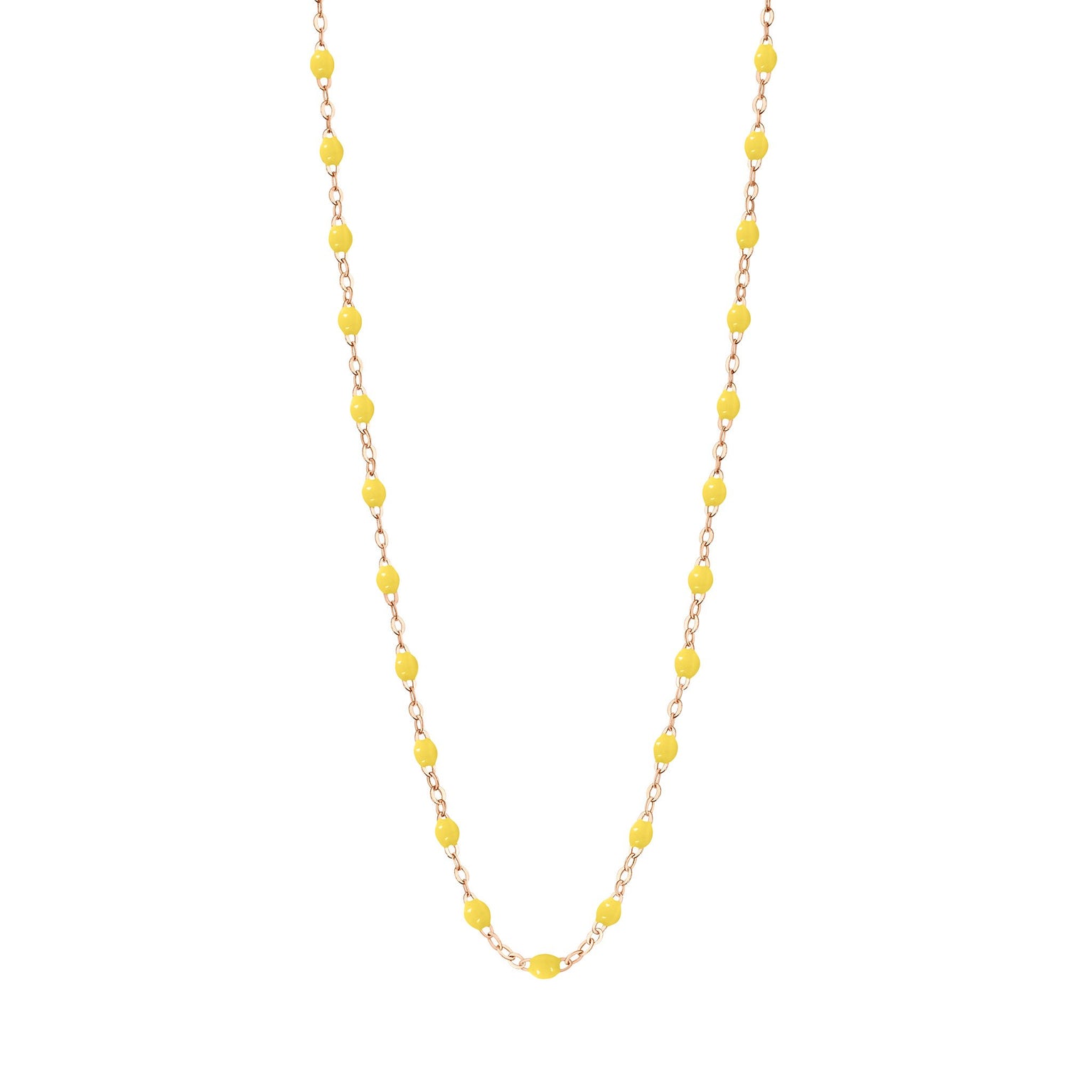 Gigi Clozeau - Collier citron Classique Gigi, or rose, 50 cm