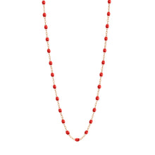 Gigi Clozeau - Collier coquelicot Classique Gigi, or rose, 50 cm