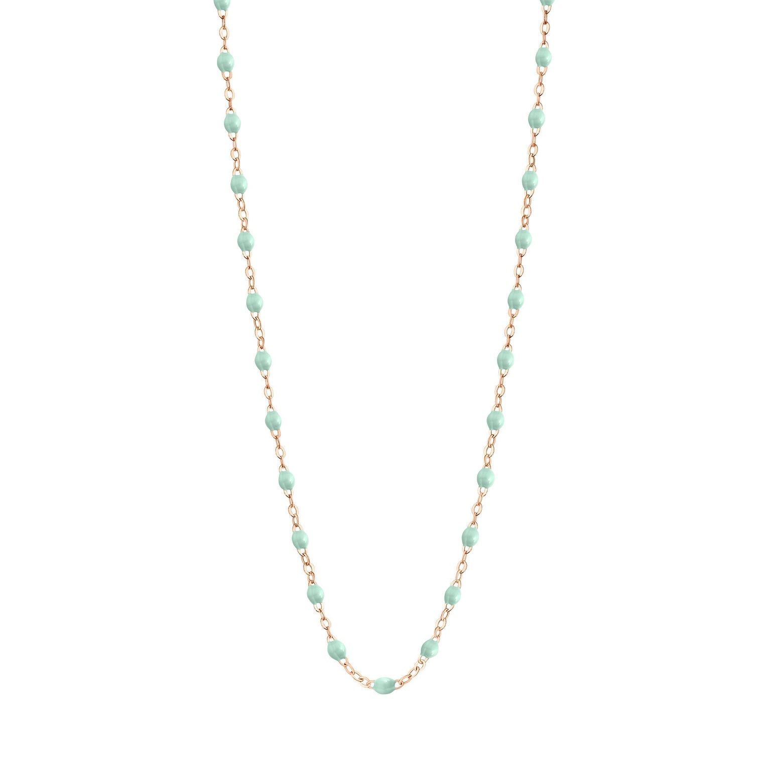 Gigi Clozeau - Collier enfant jade Classique Gigi, or rose, 33 cm