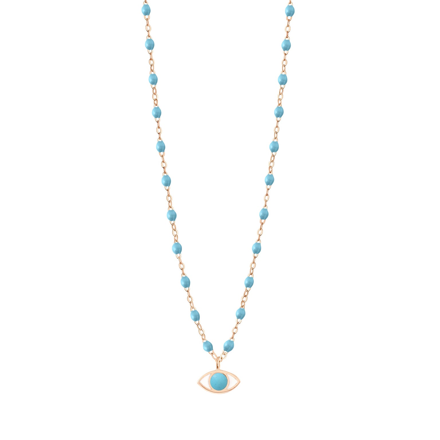 Gigi Clozeau - Collier Eye Classic turquoise, or rose, 42 cm